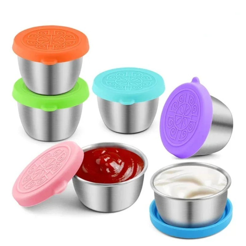 Sauce Dipping Cup - 6 قطعة/مجموعة 304 الفولاذ المقاوم للصدأ