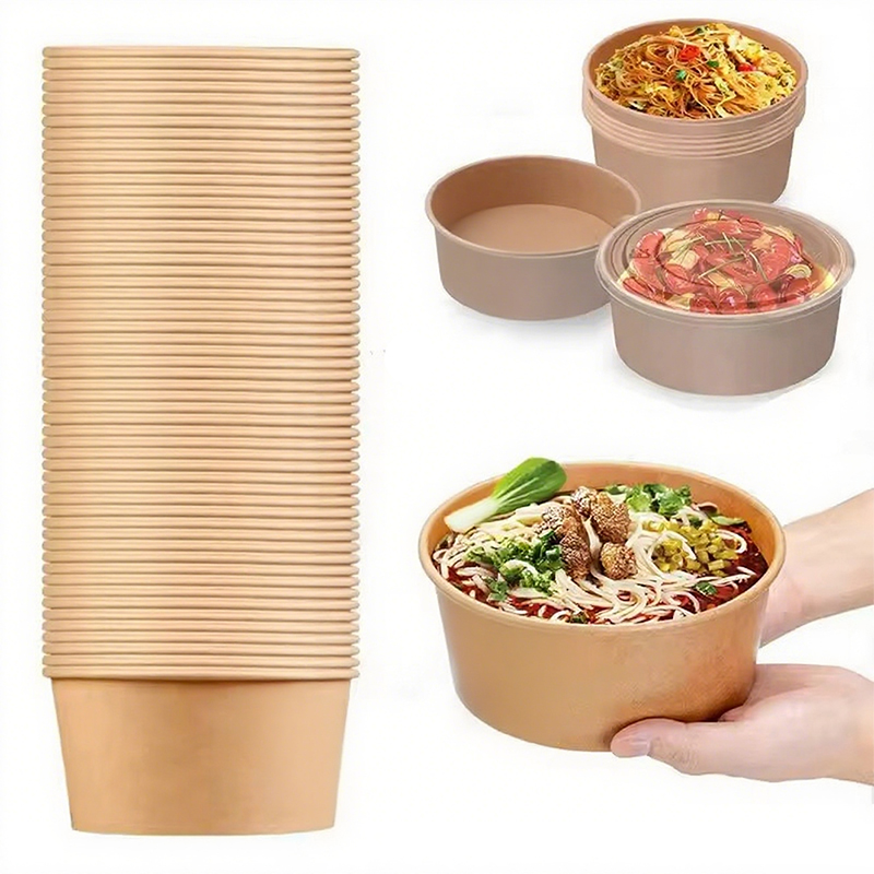 Meal Prep Noodles - كرافت ورقة أطباق مستديرة صندوق بينتو