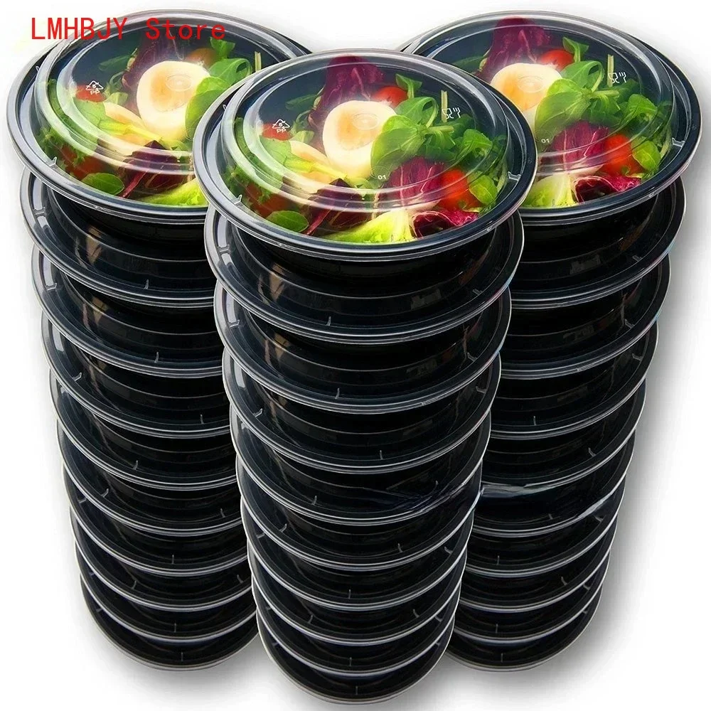 Meal Prep Lunch - حاويات طعام بلاستيكية بأغطية ، حاويات