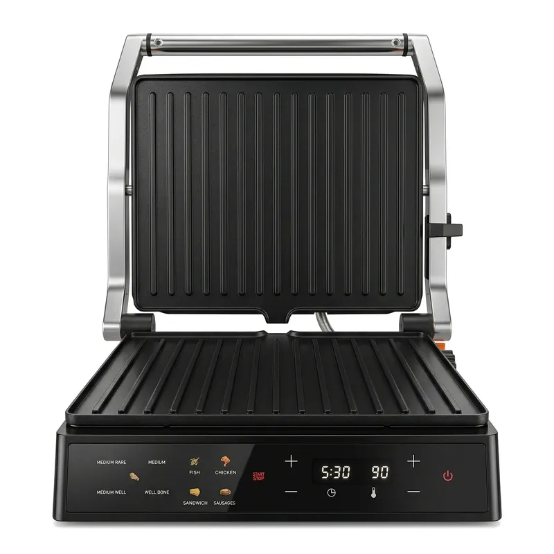 Breakfast Sandwich Press - شواية كهربائية بقوة 2000 واط مع