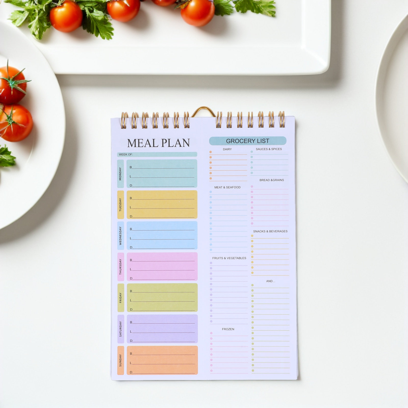 Meal Prep Grocery List - دفتر تخطيط وجبات الأسبوع بـ 52