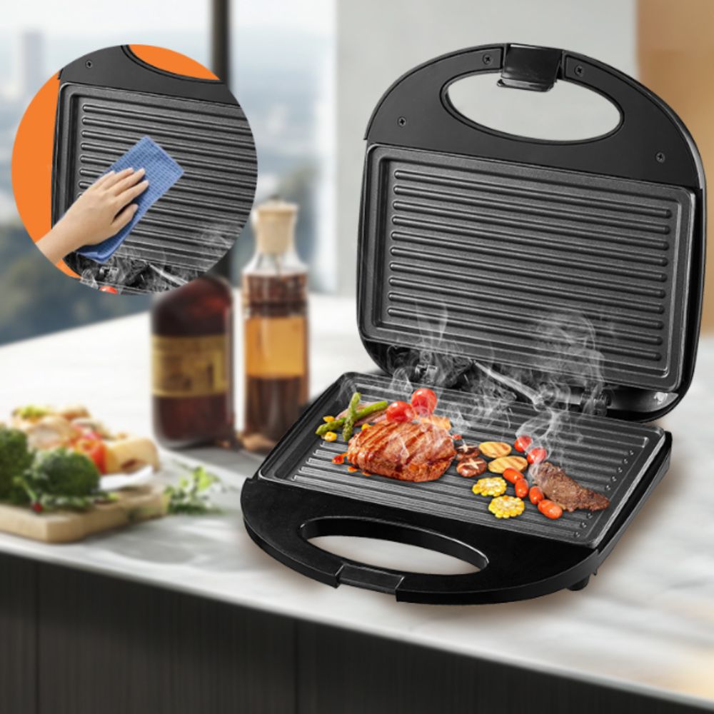 Breakfast Sandwich Press - جهاز إفطار متعدد الوظائف مع تسخين