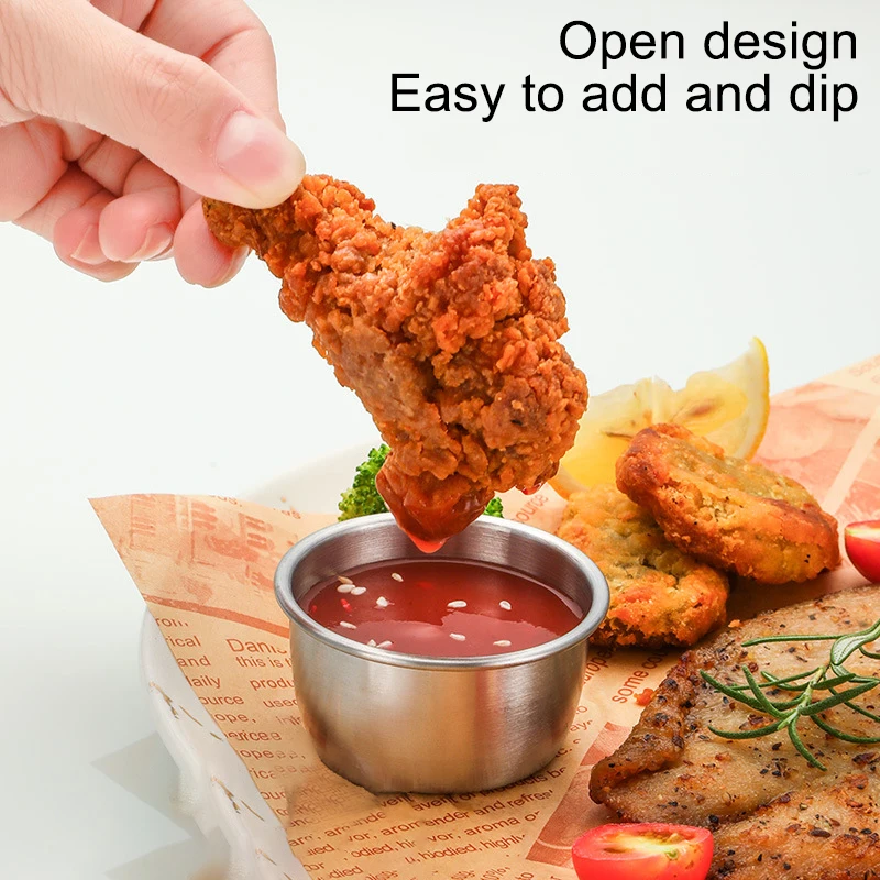وعاء غمس الصلصة 304 أكواب غمس  - مراجعة Sauce Dipping Cup وسعره