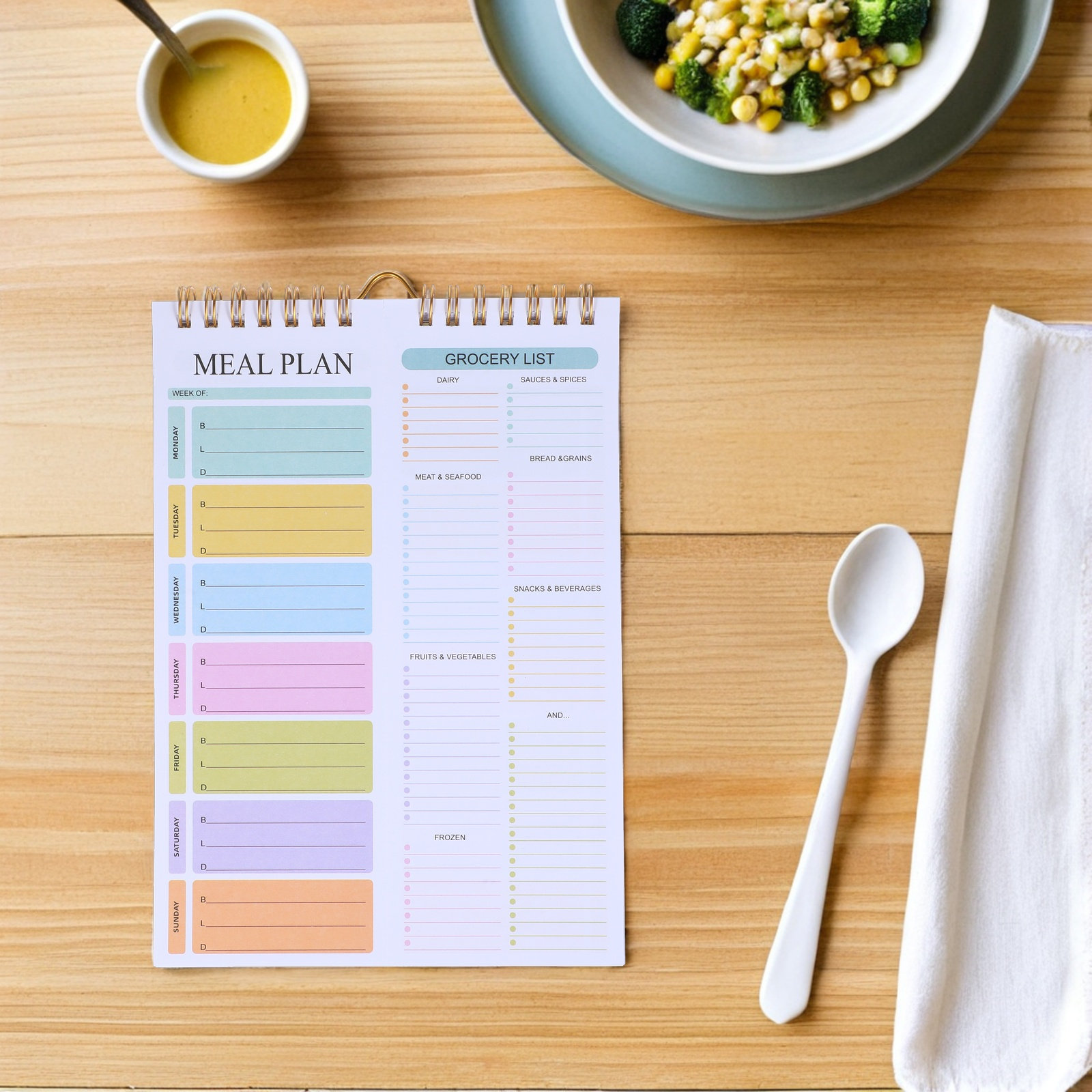 دفتر تخطيط الوجبات الأسبوعية A - مراجعة Meal Prep Grocery List وسعره
