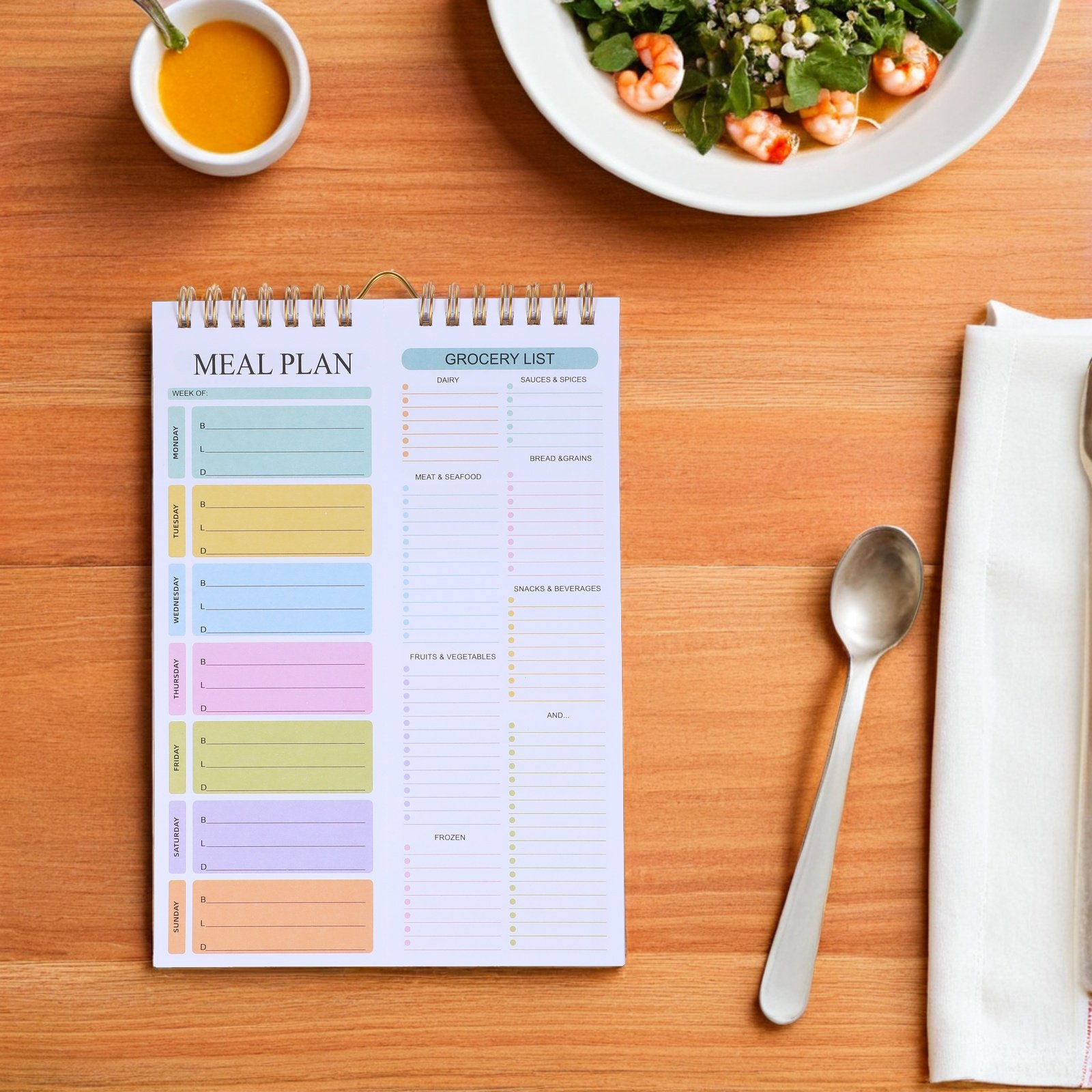 دفتر تخطيط وجبات الطعام 52 ورق - مراجعة Meal Prep Grocery List وسعره