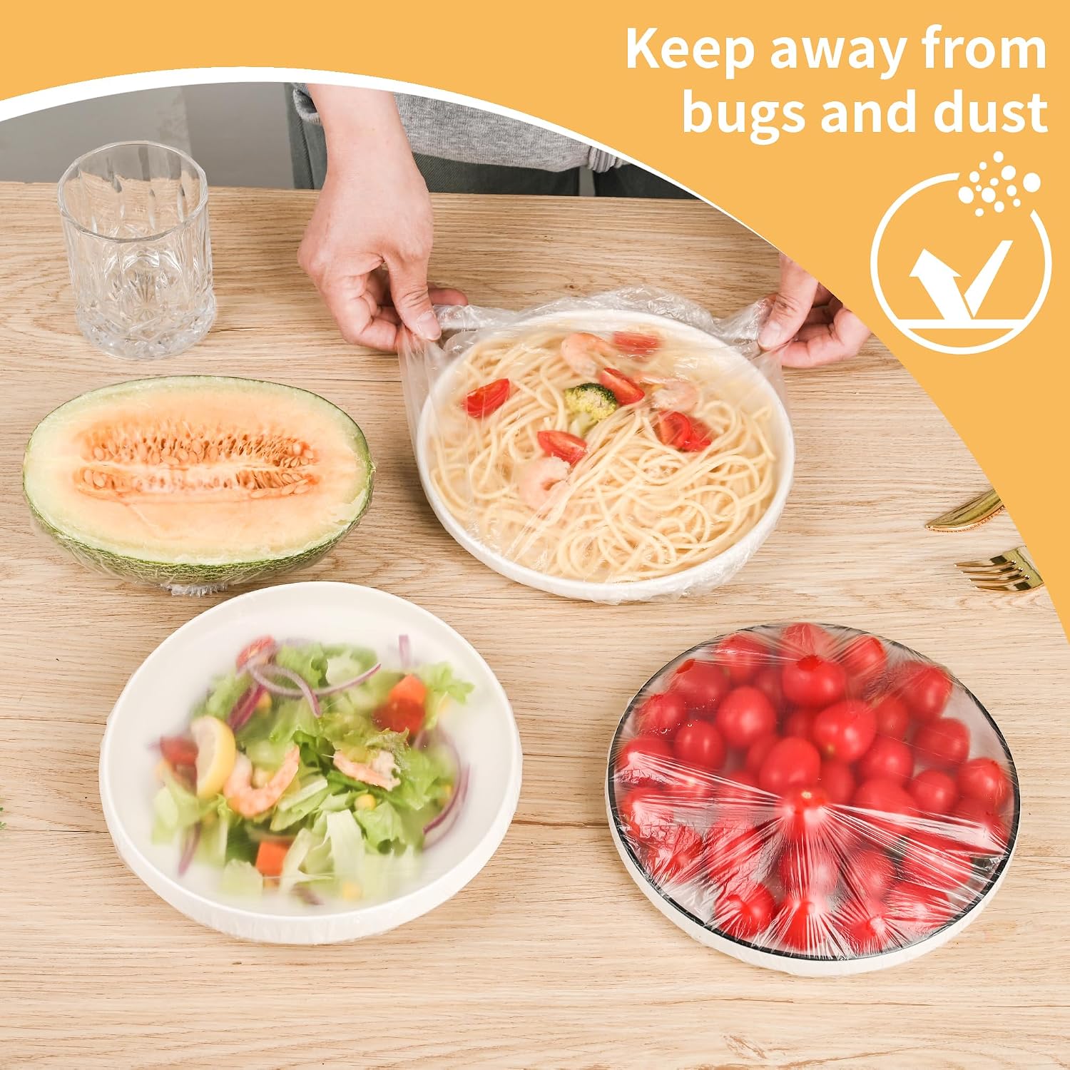 100 غلاف بلاستيكي كبير مرن قاب - مراجعة Meal Prep Recipes وسعره