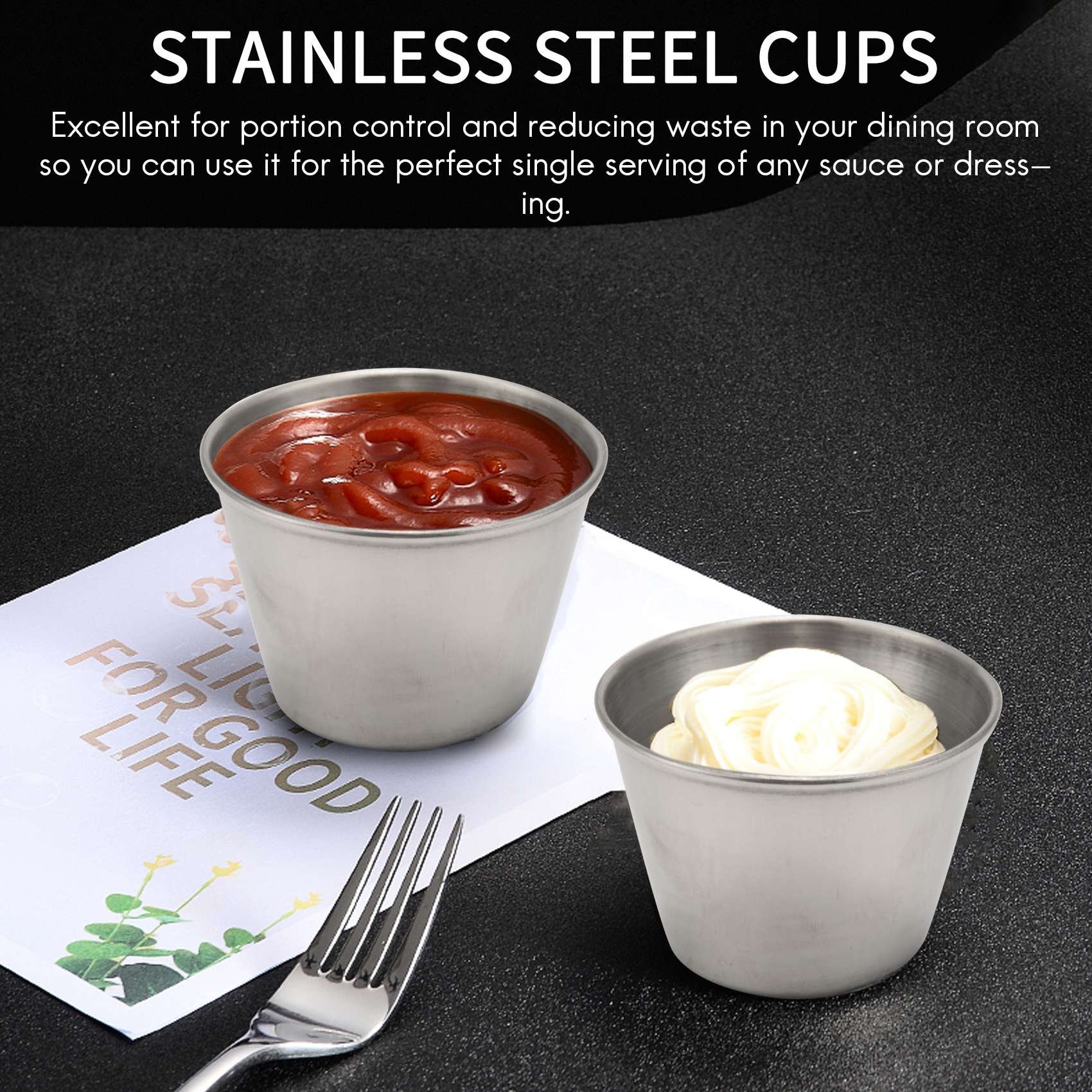20 قطعة من أكواب الصلصة المصنو - مراجعة Sauce Dipping Cup وسعره